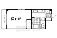 京都府京都市北区衣笠北荒見町の賃貸マンションの間取り