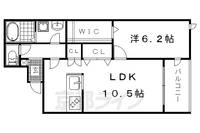 京都府京都市北区小山元町の賃貸アパートの間取り