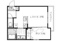スリースターコート北山竹殿町201の間取り