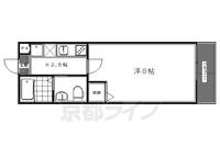 京都府京都市左京区田中古川町の賃貸マンションの間取り