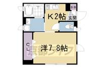 京都府京都市左京区聖護院中町の賃貸アパートの間取り