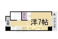 京都府京都市左京区高野清水町の賃貸マンションの間取り