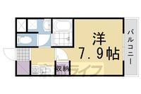 京都府長岡京市開田3丁目の賃貸マンションの間取り