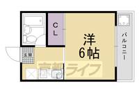 京都府京都市右京区西院西今田町の賃貸マンションの間取り