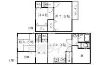 京都府京都市右京区西京極南方町(一戸建)の賃貸物件の間取り
