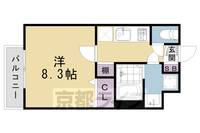 京都府京都市下京区七条御所ノ内中町の賃貸マンションの間取り