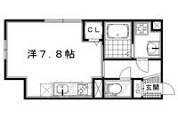 京都府京都市右京区龍安寺斎宮町の賃貸アパートの間取り