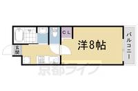 京都府京都市右京区太秦馬塚町の賃貸マンションの間取り