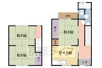 京都府京都市右京区北嵯峨北ノ段町(一戸建)の賃貸物件の間取り