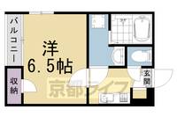 京都府京都市右京区山ノ内中畑町の賃貸アパートの間取り
