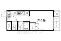 京都府京都市北区紫竹東大門町の賃貸マンションの間取り