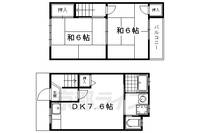 京都府京都市左京区田中西大久保町(一戸建)の賃貸物件の間取り