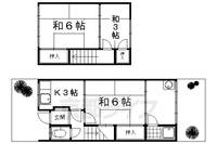 京都府京都市左京区一乗寺花ノ木町(一戸建)の賃貸物件4の間取り