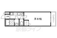 京都府京都市左京区田中上玄京町の賃貸マンションの間取り
