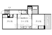 京都府京都市山科区東野八反畑町の賃貸マンションの間取り
