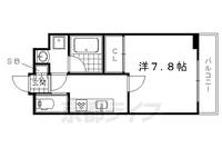 京都府京都市北区紫竹大門町の賃貸マンションの間取り