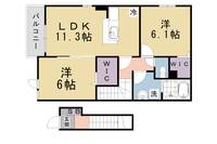 ヴィラ宮の前の間取り