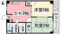 コーポレ古三津106の間取り
