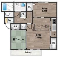 プランドール若江A棟の間取り