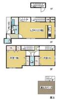大阪府堺市西区上野芝向ヶ丘町2丁(一戸建)の賃貸物件の間取り