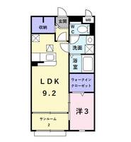 大阪府堺市中区平井(アパート)の賃貸物件の間取り