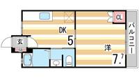 岡本梅林住宅 6号棟の間取り