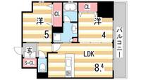 エステムプラザ神戸大開通ルミナスの間取り