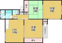 鶴甲コーポ10号館の間取り