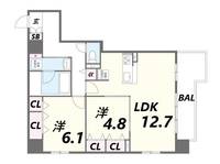 エル・イソベ三宮の間取り