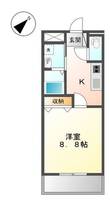 兵庫県加古川市平岡町新在家2丁目の賃貸マンションの間取り