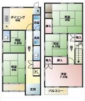 兵庫県姫路市伊伝居(一戸建)の賃貸物件の間取り