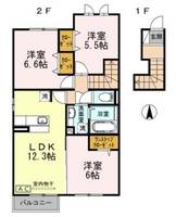 兵庫県姫路市大津区長松の賃貸アパートの間取り