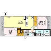 百花園EASTの間取り