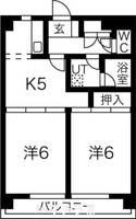 愛知県名古屋市昭和区広路本町3丁目(アパート)の賃貸物件402の間取り