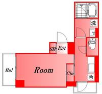 東京都大田区南蒲田3丁目の賃貸マンションの間取り