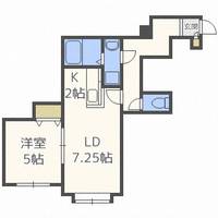 北海道札幌市南区川沿十七条2丁目(アパート)の賃貸物件102の間取り
