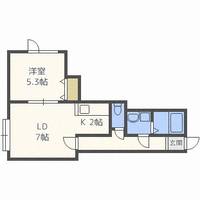 北海道札幌市白石区菊水元町七条4丁目(アパート)の賃貸物件202の間取り