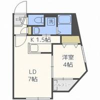 北海道札幌市中央区南七条西25丁目(マンション)の賃貸物件303の間取り