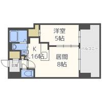 北海道札幌市中央区南五条東2丁目(マンション)の賃貸物件802の間取り