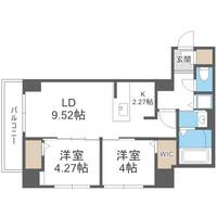 北海道札幌市中央区大通西24丁目(マンション)の賃貸物件501の間取り