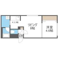 北海道札幌市中央区南七条西26丁目(マンション)の賃貸物件203の間取り