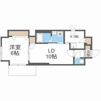 北海道札幌市中央区北二条東1丁目(マンション)の賃貸物件1005の間取り