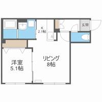 北海道札幌市豊平区平岸一条2丁目(マンション)の賃貸物件303の間取り