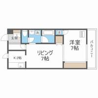 北海道札幌市南区石山東7丁目(マンション)の賃貸物件106の間取り