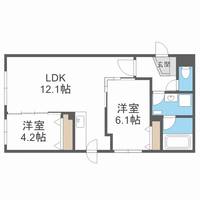 北海道札幌市中央区北一条西23丁目(マンション)の賃貸物件の間取り