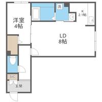北海道札幌市厚別区厚別西二条2丁目(マンション)の賃貸物件307の間取り
