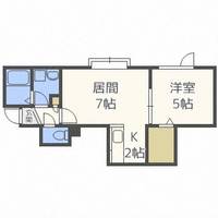 北海道札幌市北区北二十六条西16丁目(アパート)の賃貸物件201の間取り