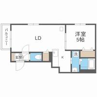 北海道札幌市豊平区平岸四条17丁目(マンション)の賃貸物件101の間取り