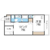 北海道札幌市南区石山東7丁目(マンション)の賃貸物件205の間取り