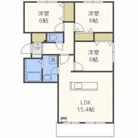 北海道札幌市西区発寒六条14丁目(マンション)の賃貸物件305の間取り
